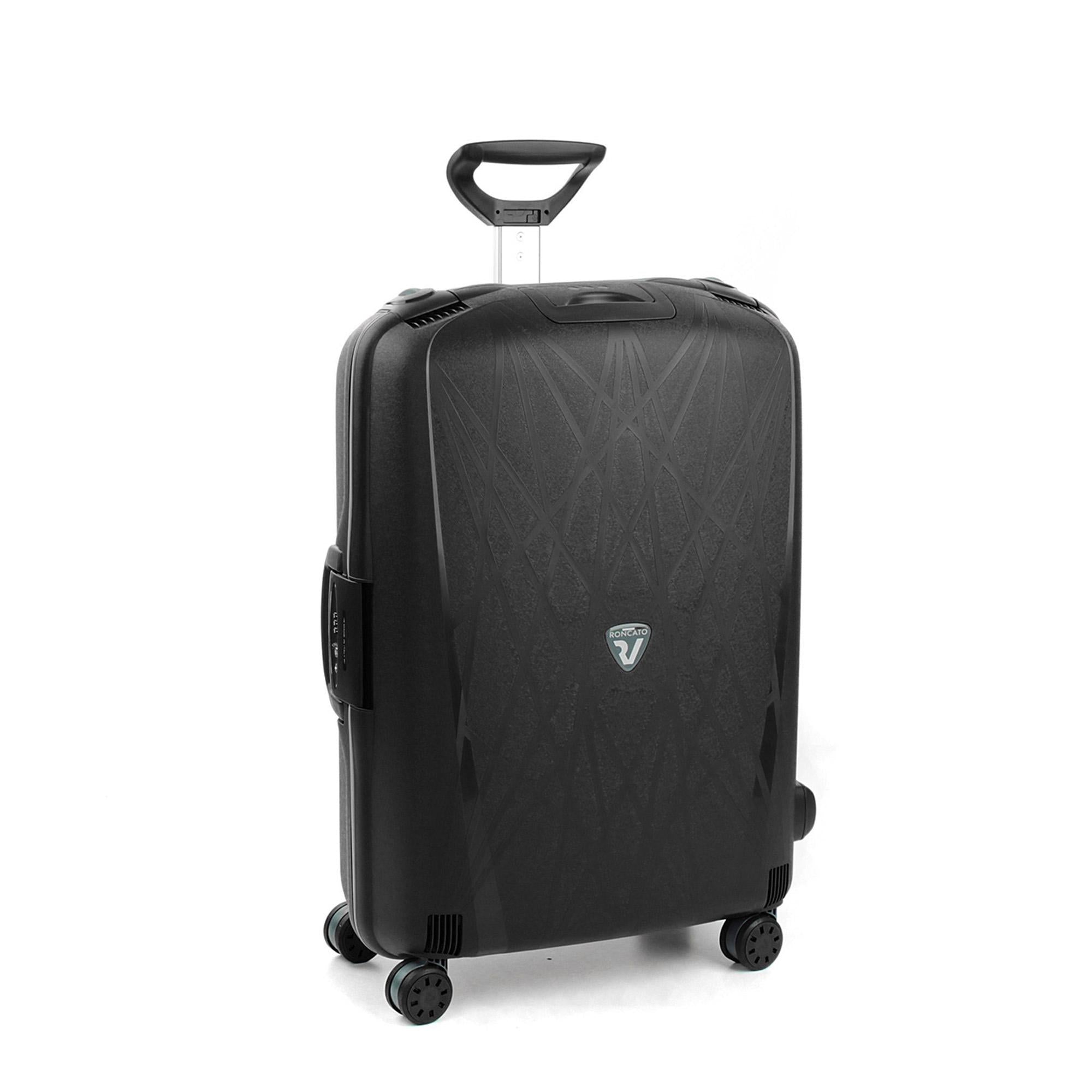 RONCATO LIGHT TROLLEY NOIR GRAND TAILLE 75 CM 4R